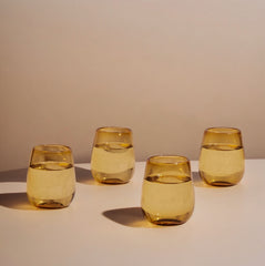 Lucia Amber Short Glass (Set of 4) by MESO