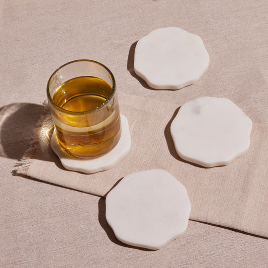 Flor Marble Coasters (Set of Four) by MESO