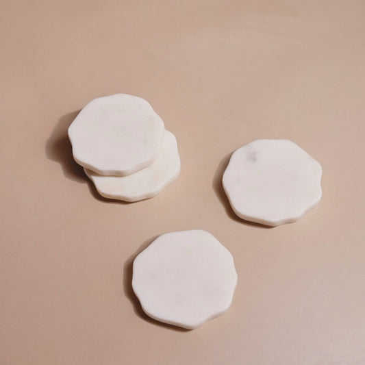 Flor Marble Coasters (Set of Four) by MESO