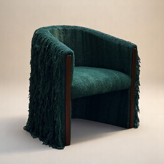 Emerald Hilana Wool Chair by Diego Olivero