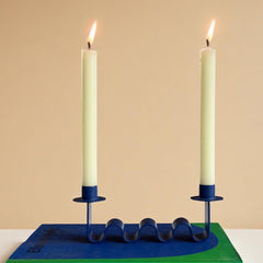 Helen Electric Blue Candle Holder by MESO