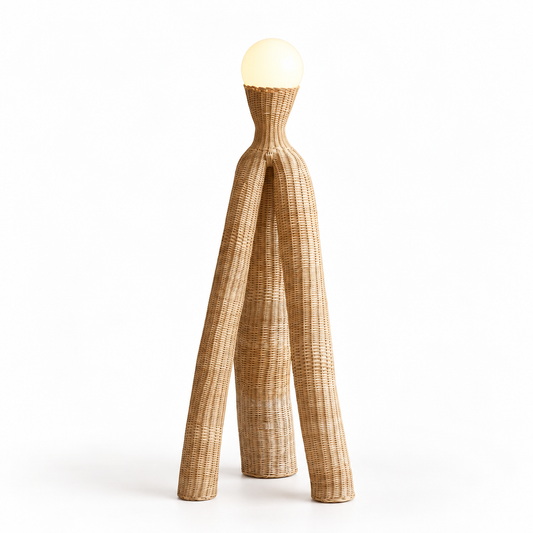 Woven Floor Lamp Artefacto LS 16 by Lørdag & Søndag