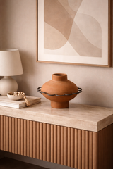 Eli Terracotta Vessel by Diego Olivero Studio