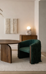 Emerald Hilana Wool Chair by Diego Olivero