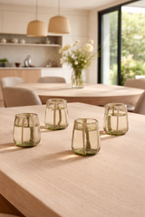 Olivia Short Green Olive Glass (Set of 4) by MESO