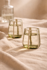 Olivia Short Green Olive Glass (Set of 4) by MESO