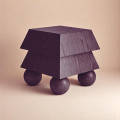 Ventura Burgundy Side Table by Joyful Objects, Yes!