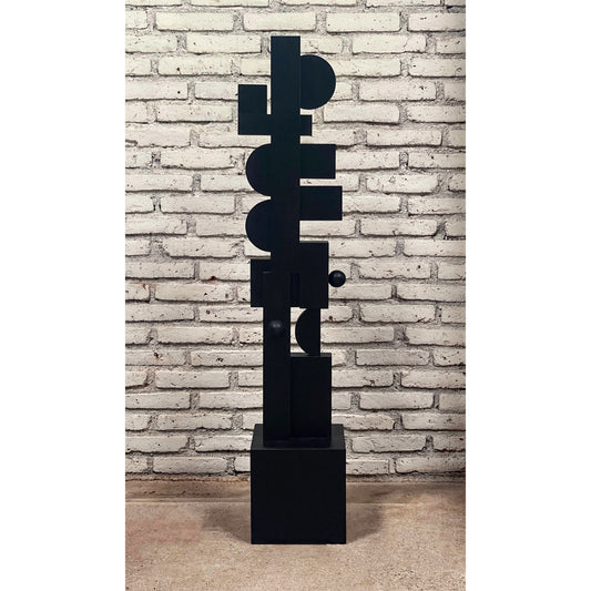 Geometrico Wooden Floor Sculpture by Diego Olivero Studio