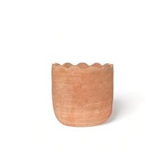 Wavy Large Floor Terracotta Planter by MESO