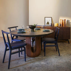 Antaro Black Marble Dining Table by KAO