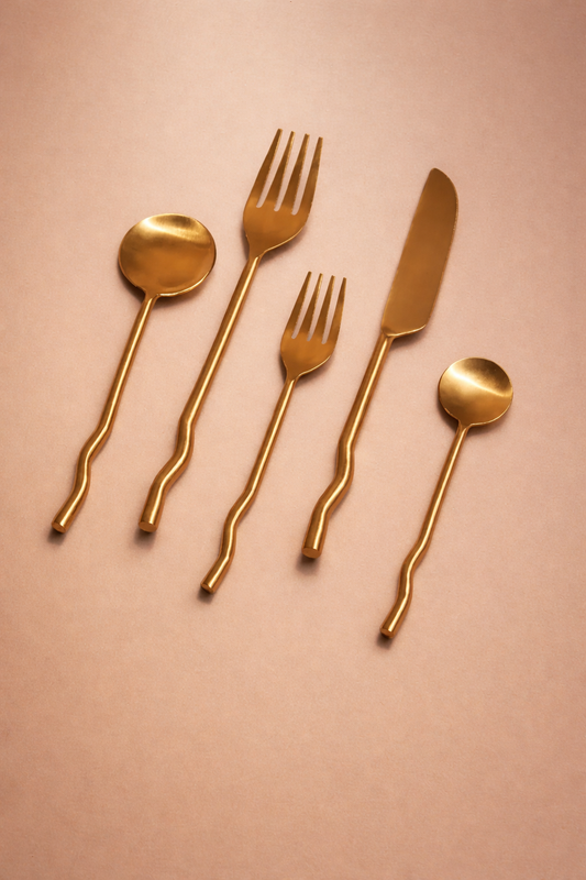 Emma Flatware Brass (Set of 20) by MESO