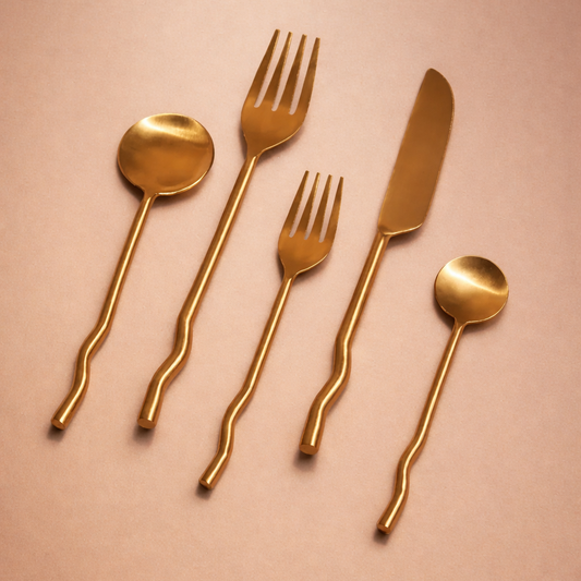Emma Flatware Brass (Set of 20) by MESO