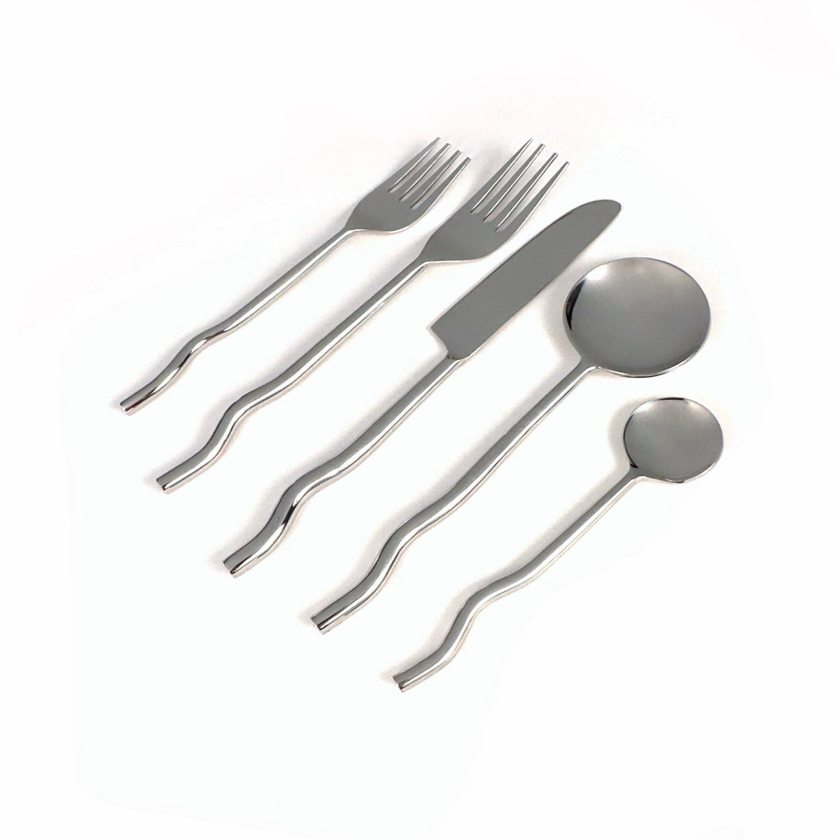 Emma Silver Flatware (Set of 20) by Diego Olivero Studio MESO