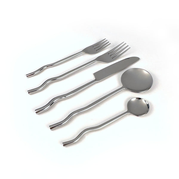Emma Silver Flatware (Set of 20) by Diego Olivero Studio MESO