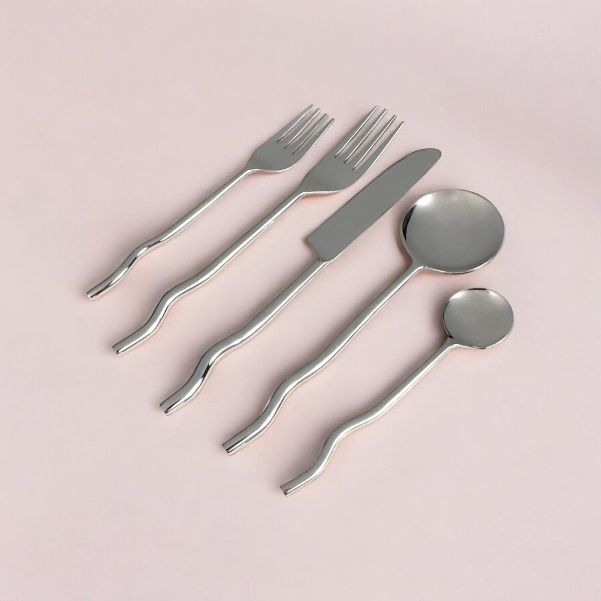 Emma Silver Flatware (Set of 20) by Diego Olivero Studio MESO
