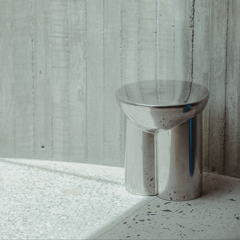 Metate Steel Side Table by Tu Taller Design