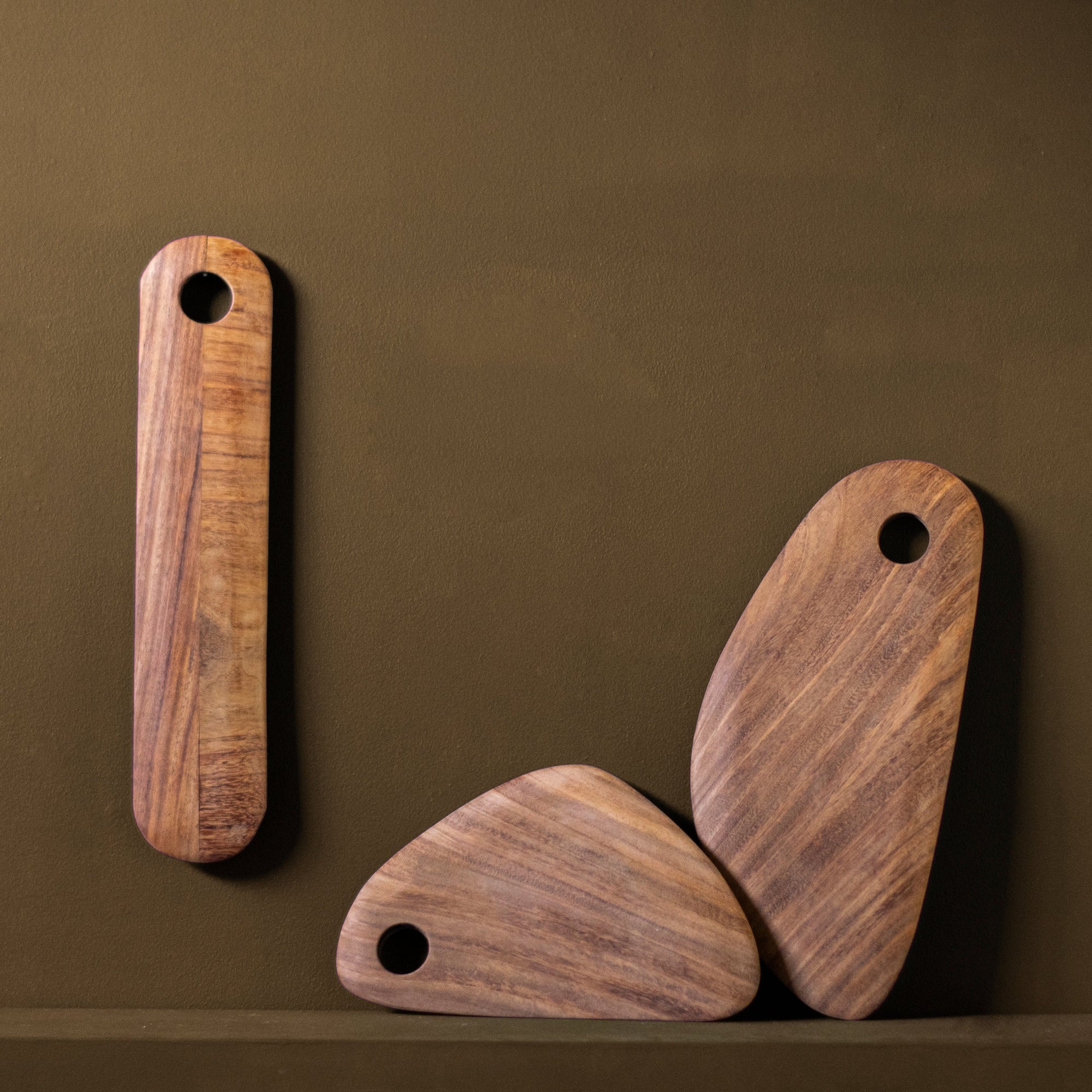 Medium Hand-Carved Wooden Board