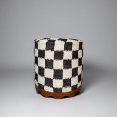 Checkered Wool Stool by Diego Olivero Studio