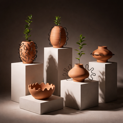 Eli Terracotta Vessel by Diego Olivero Studio