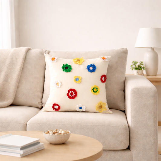 Florecitas Crochet Cushion by Casa Edel