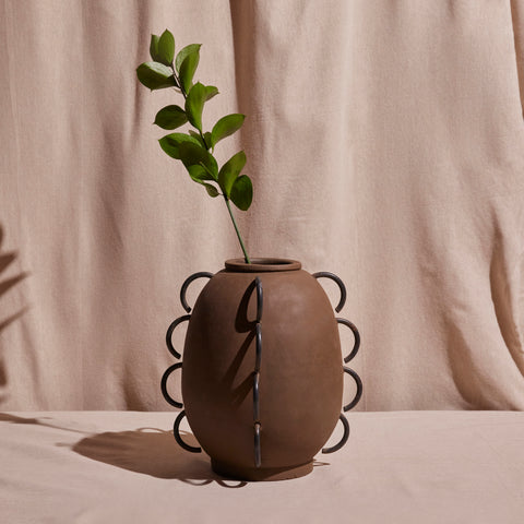 Elliot Terracota Vessel by Diego Olivero Studio