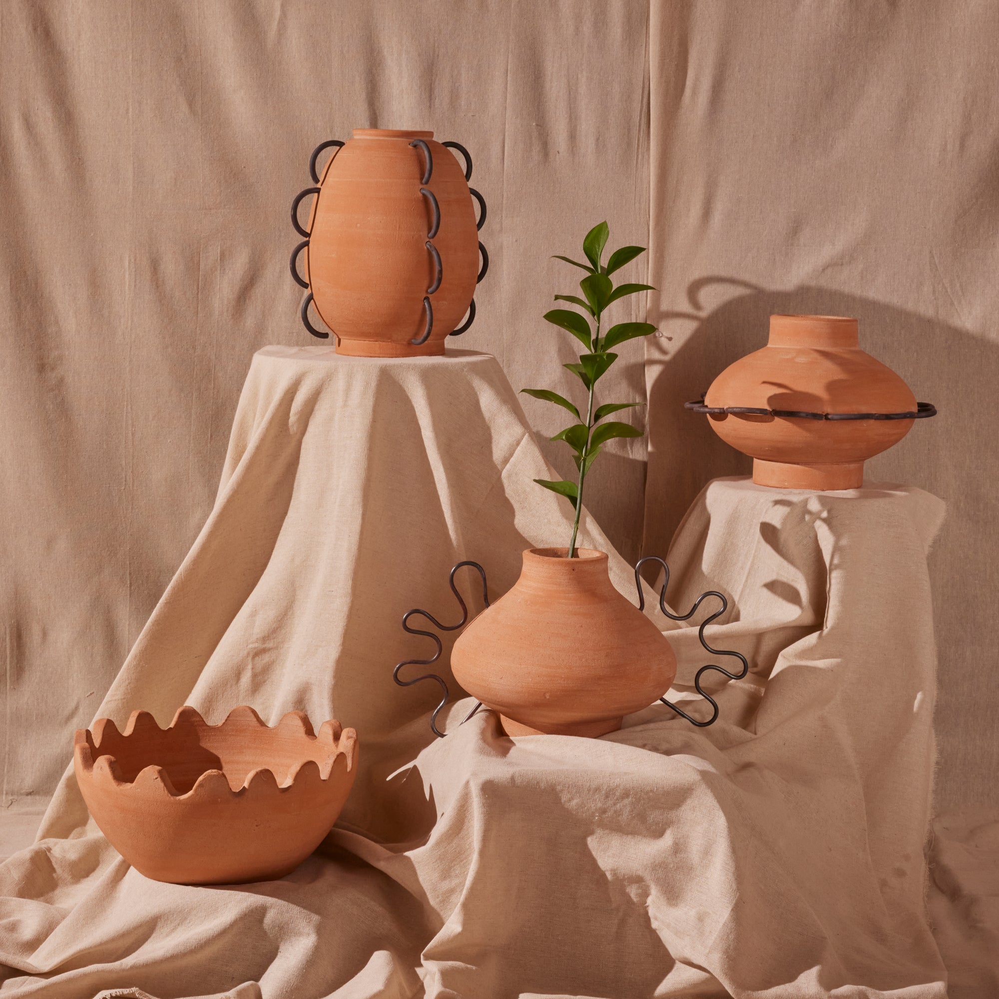 Ines Terracota Vessel by Diego Olivero Studio