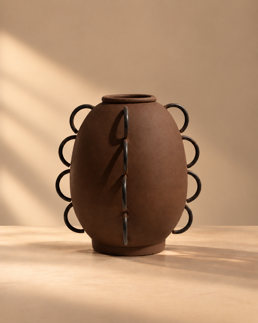 Elliot Terracota Vessel by Diego Olivero Studio