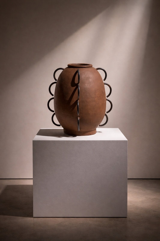 Elliot Terracota Vessel by Diego Olivero Studio