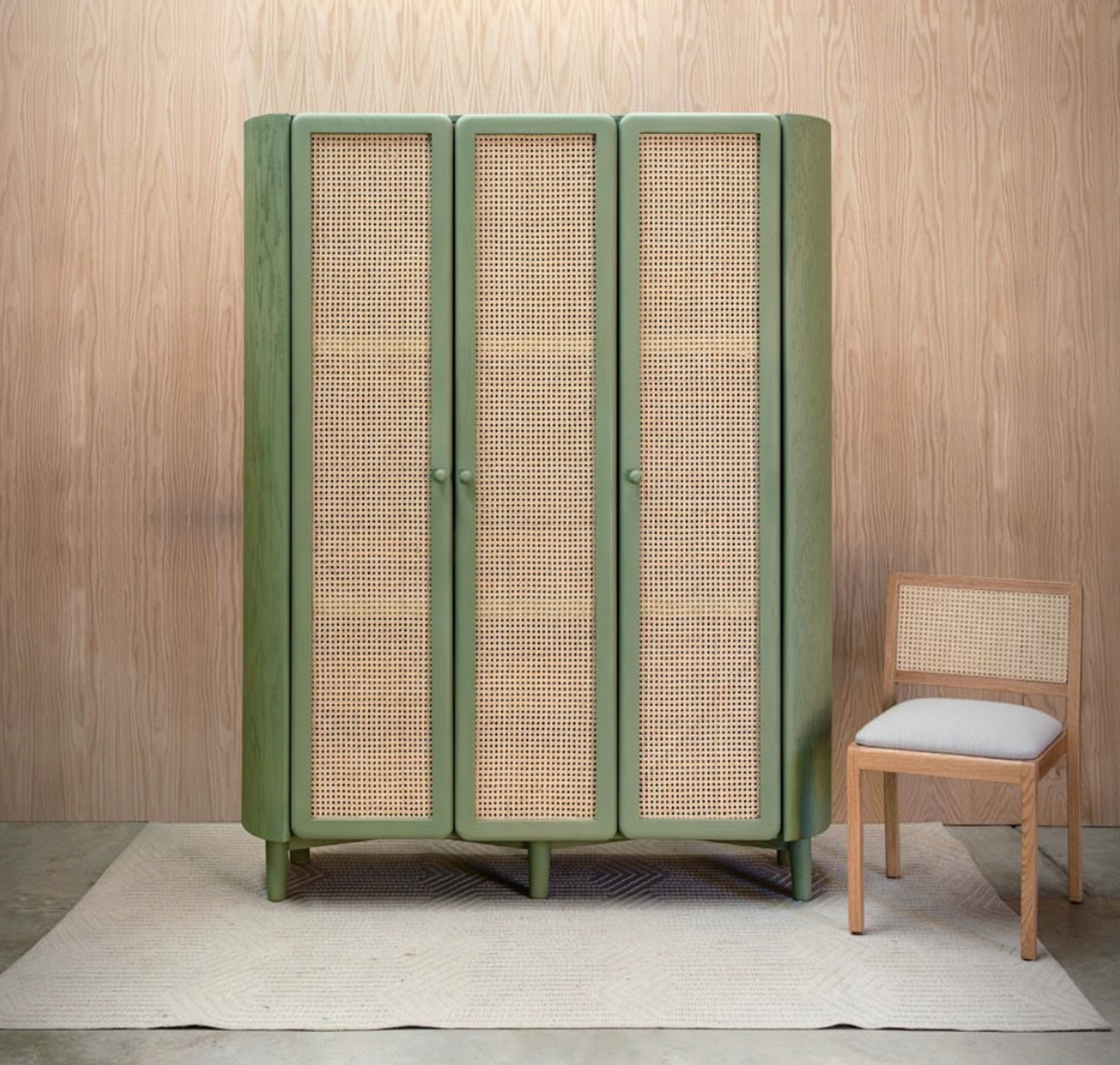 Emilia Tall Cabinet in Olive Green