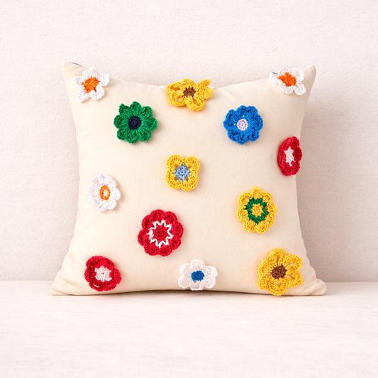 Florecitas Crochet Cushion by Casa Edel