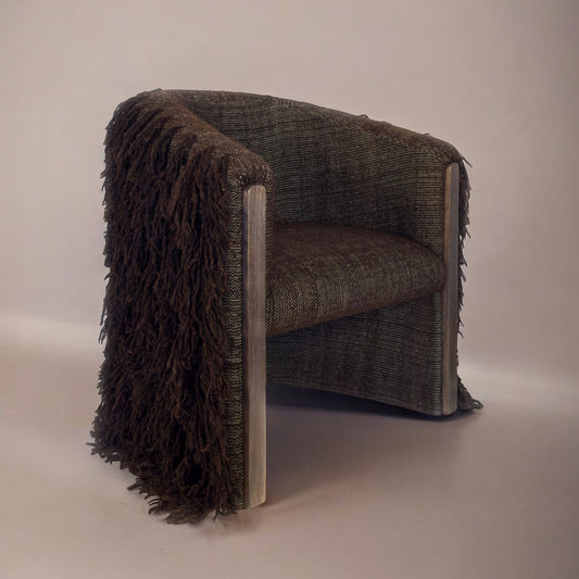 Black Hilana Wool Chair by Diego Olivero