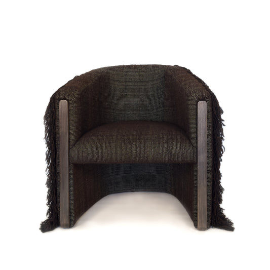Black Hilana Wool Chair by Diego Olivero