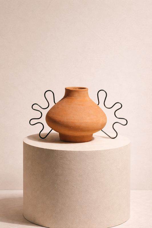Ines Terracota Vessel by Diego Olivero Studio