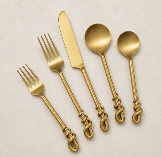 Levi Flatware Brass (Set of 20) by MESO