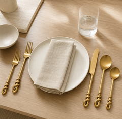 Levi Flatware Brass (Set of 20) by MESO