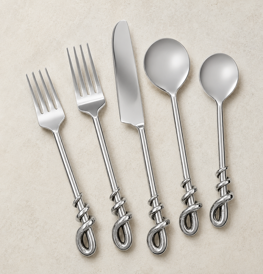 Levi Silver Flatware (Set of 20) by MESO