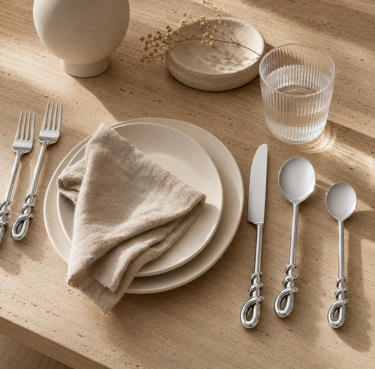 Levi Silver Flatware (Set of 20) by MESO