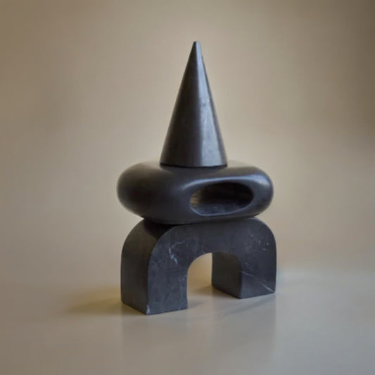 Artefacto  LS 02 Black Marble Sculpture by Lørdag & Søndag