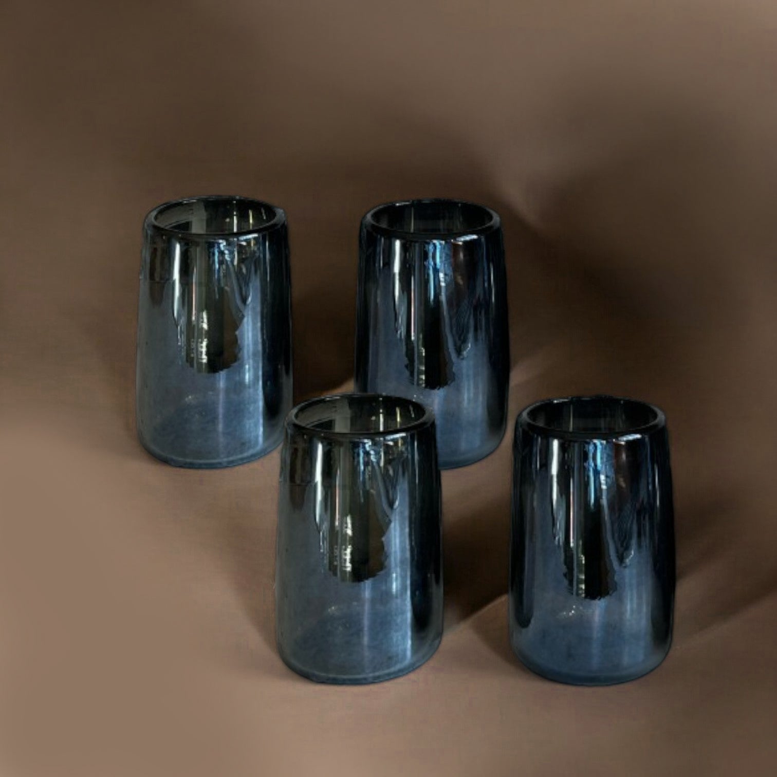 Mario Tall Smoke Luster Glass (Set of 4) by MESO