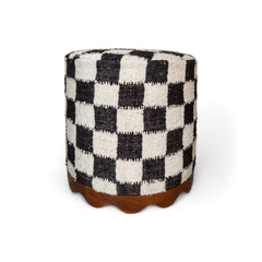 Checkered Wool Stool by Diego Olivero Studio