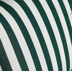 Outdoor Fabric Striped - Emerald & White