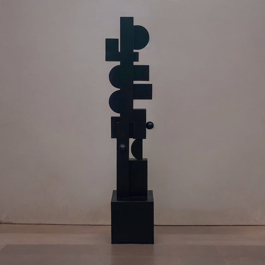 Geometrico Wooden Floor Sculpture by Diego Olivero Studio