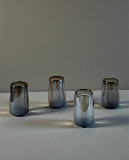 Mario Tall Smoke Luster Glass (Set of 4) by MESO