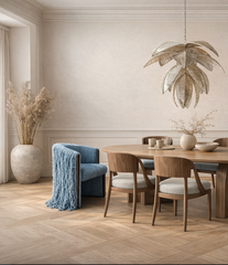 Denim Blue Hilana Wool Chair by Diego Olivero