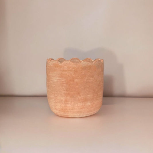 Wavy Medium Tabletop Terracotta Planter by MESO