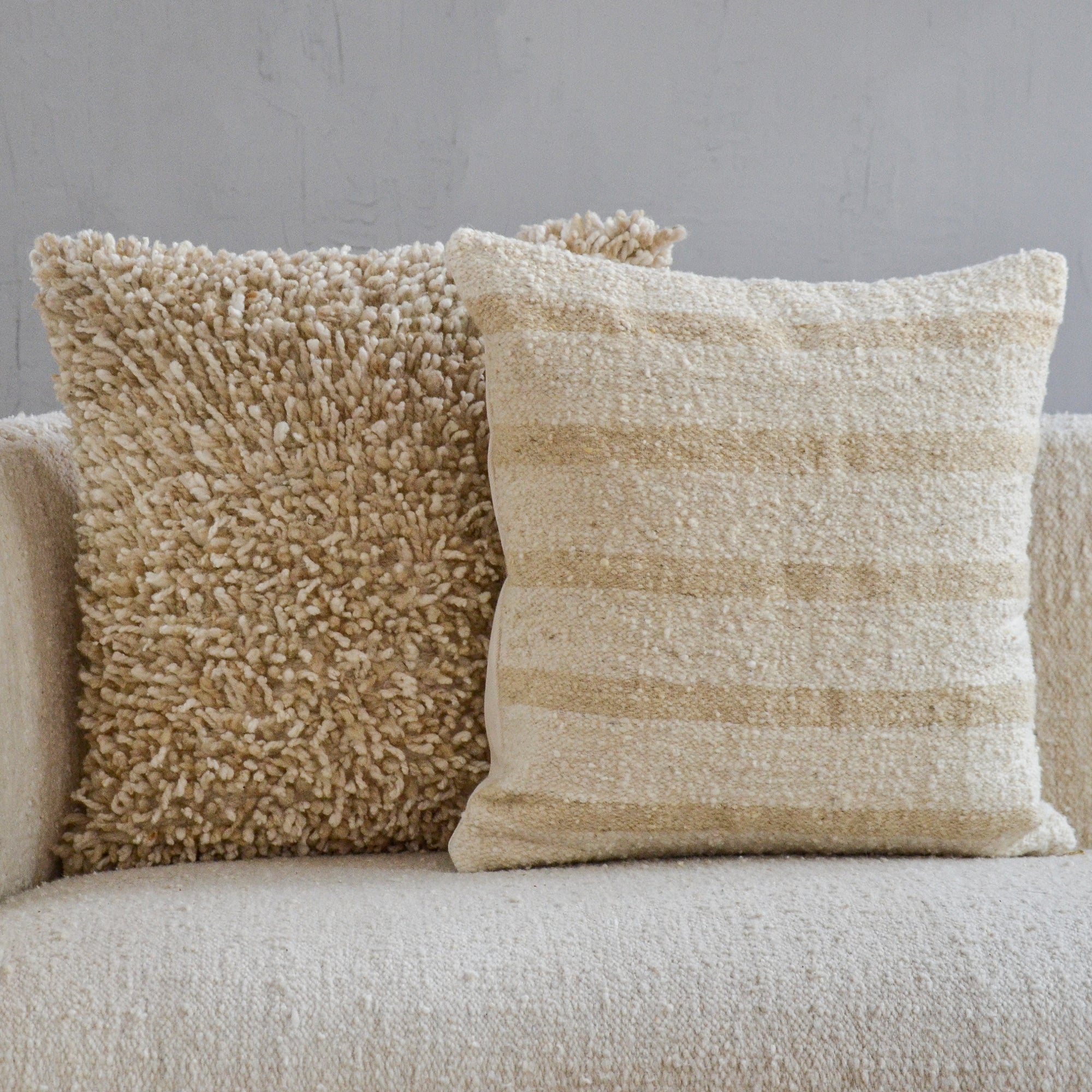 Linear Wool Pillow Covers