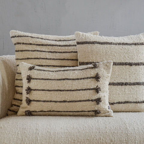 Gray Wool Pillow Covers