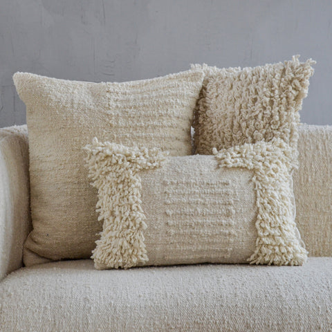 White Block Pillow Covers