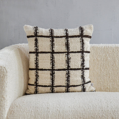 Grid Wool Pillow Cover